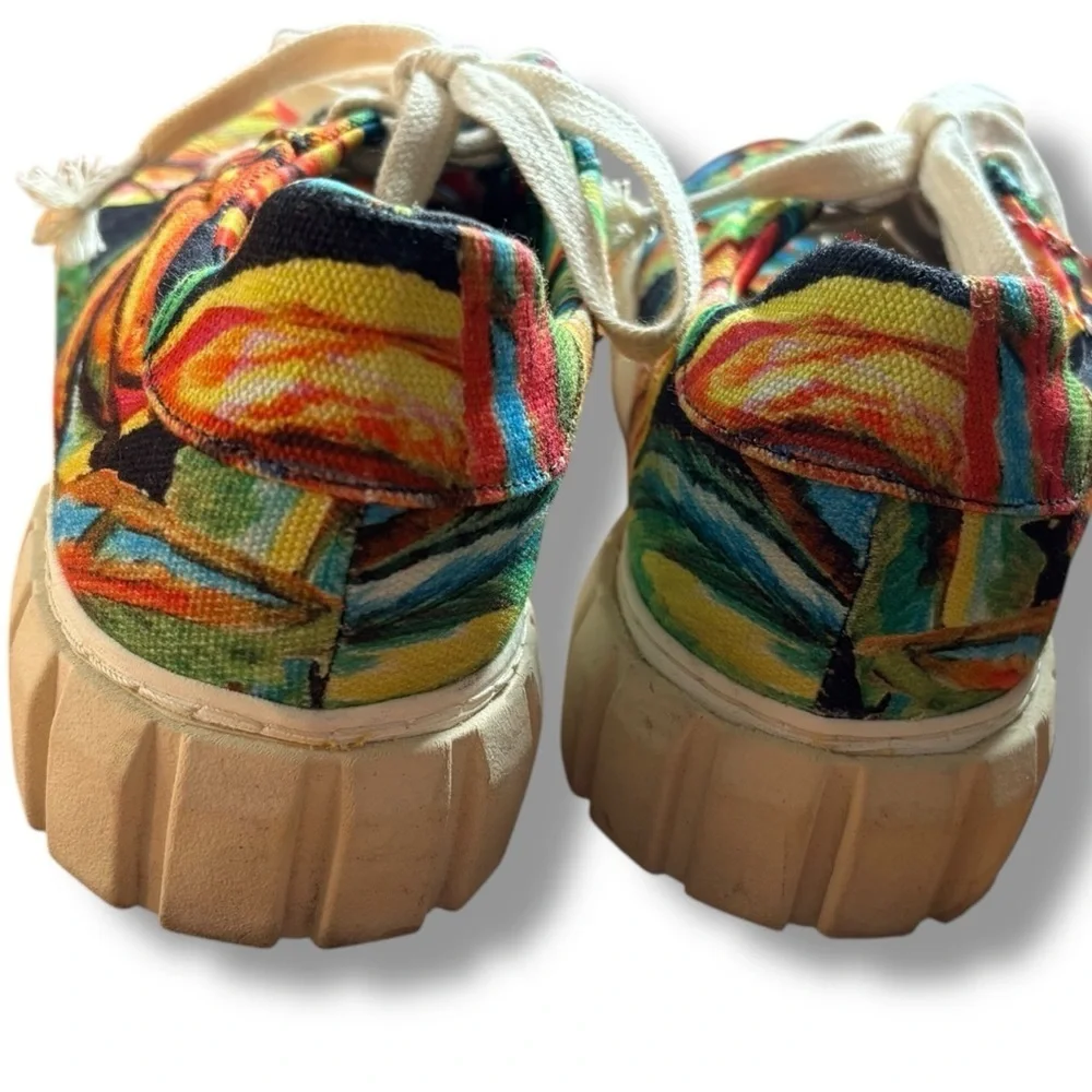 Farm Rio Black Multicolor Banana Platform Sneakers - Size 9.5 Women's - Picture 5 of 11